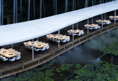 Ресторан в эвкалиптовом лесу: сказка от MUDA-architects