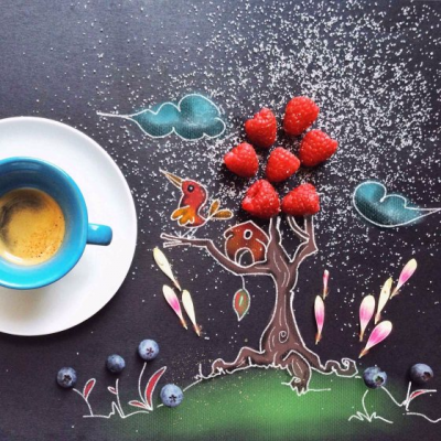 Рисунок, еда и фотография в одном наборе: творчество Чинции Болоньезе