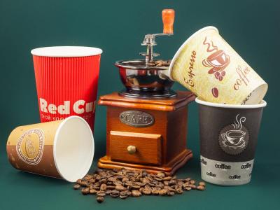 Одноразовые бумажные эко стаканчики