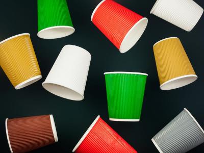 Бумажные гофрированные эко стаканчики