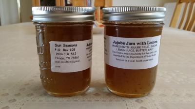 Jujube Jam with Lemon, 1/2 pint jar