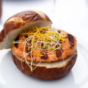 Unseasoned Sockeye Salmon Burger Unseasoned Sockeye Salmon Burger