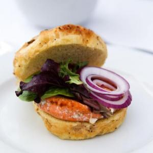 Garden Style Sockeye Salmon Burger Garden Style Sockeye Salmon Burger