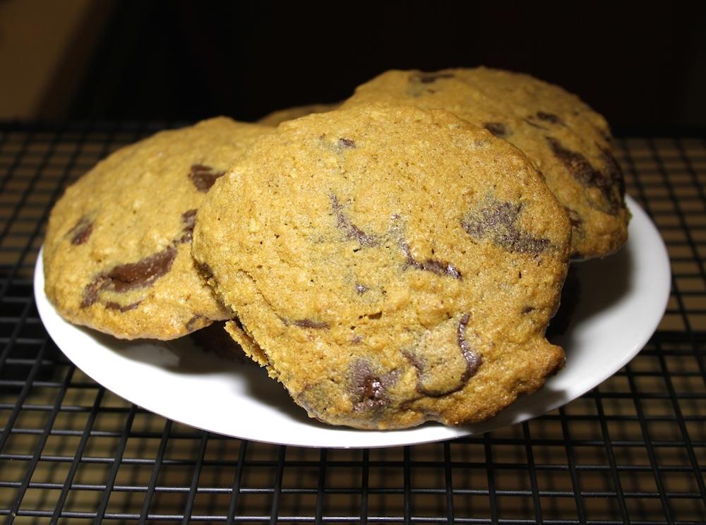 Chocolate chip oatmeal cookies made with NSP rolled oats
