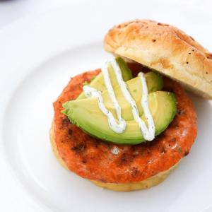 Feta-Dill Sockeye Salmon Burger