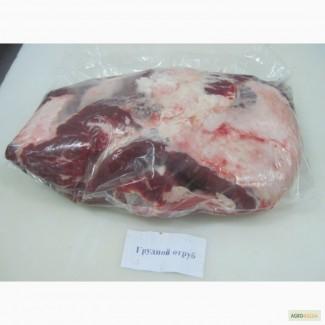 Мясо говядины полутушами, крупно и мелко кусковой разделкой