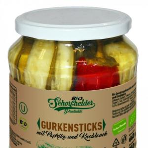 BIO-Gurkensticks mit Paprika und Knoblauch