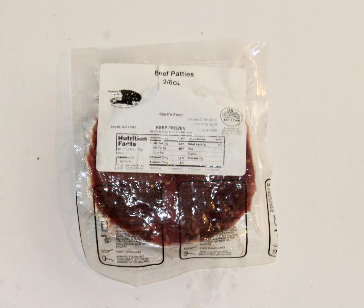 Beef Patties Clark's Farm