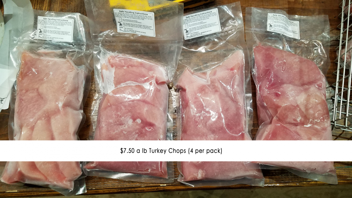 Turkey Chops Grassfed on the Hill