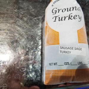 Turkey -- Sage sausage Turkey -- Sage sausage