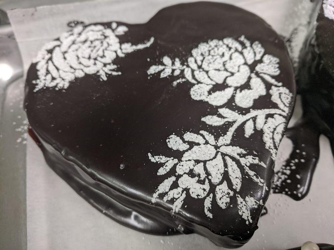 Heart Shaped Brownie with Chocolate Ganache 100 Natural