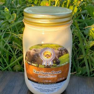 Water Buffalo Heavy Cream in Glass