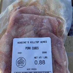 Pork cubes