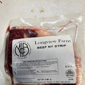 Grass fed Angus NY strip steak