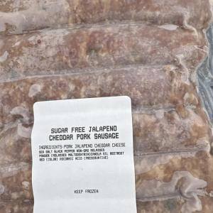 Jalapeño cheddar pork sausage (sugar free)