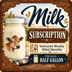 Subscription Milk (Per Half Gallon)